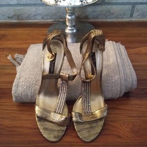 Gold Women's dress shoes size 10